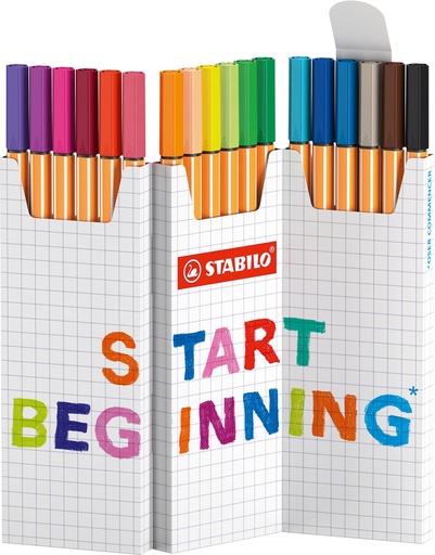 [TIM-88185] Fineliner Stabilo Point 88 deskset assorti (18)