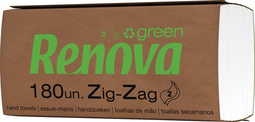 [TIM-2104807] Handdoeken Renovagreen Z-vouw 2-laags 180vel (20)