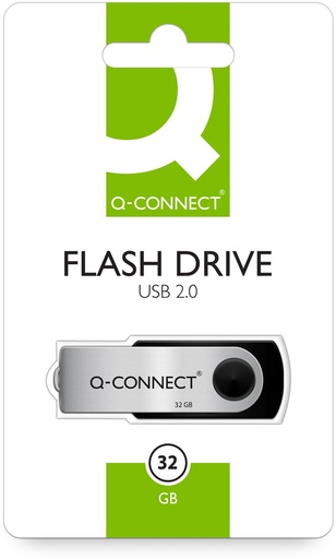[TIM-KF76970] USB-stick 2.0 Q-Connect 32 GB zwart-zilver