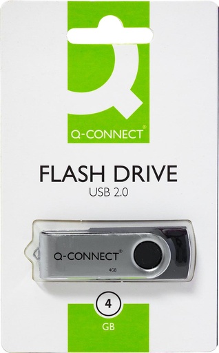[TIM-KF41511] USB-stick 2.0 Q-Connect 4 GB zwart-zilver