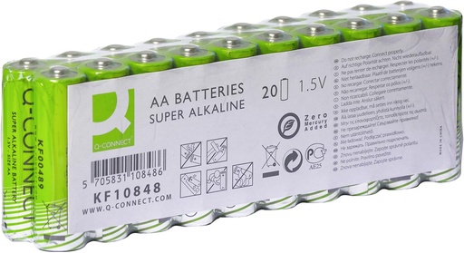 [TIM-KF10848] Batterijen Q-Connect AA (20)
