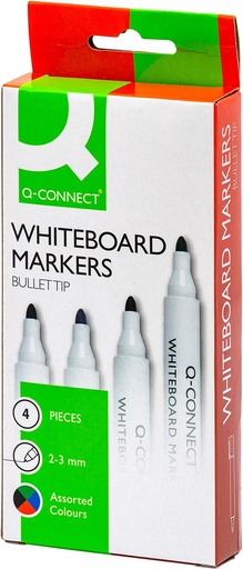 [TIM-KF26038] Whiteboardmarker Q-Connect assorti (4)