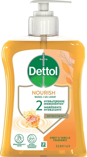 [TIM-3288999] Handzeep Dettol Nourish honing en vanille flacon 250ml