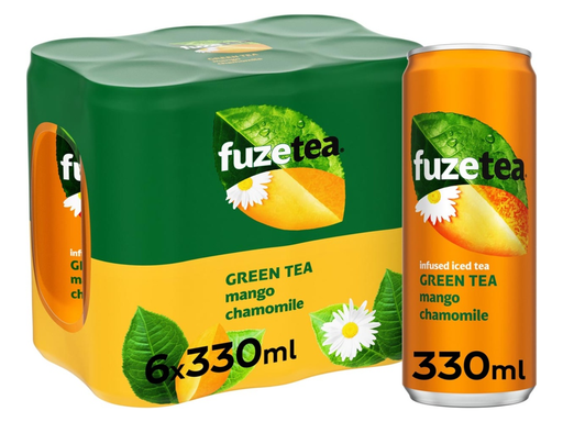 [TIM-53350] Frisdrank Fuze Tea mango kamille blik 33cl (24)
