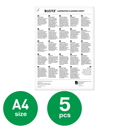 [ESS-72550000] Reinigingsvellen voor lamineermachine Leitz Premium A3/A4 (5)