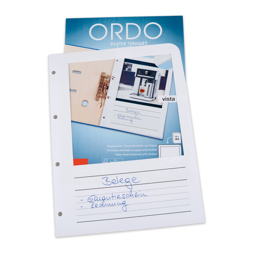 [KAN-2946210] Map Elco ordo vista met venster + perfo wit 120gr (100)