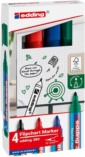 [TIM-438042] Flipchartmarker Edding E-380 assorti (4)