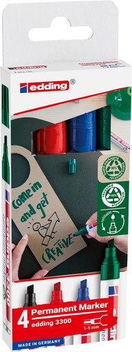 [TIM-4330042] Permanent marker Edding E-3300 assorti (4)
