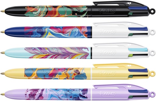 [TIM-5182061] Balpen Bic 4 Colours Hydro Purple medium punt paars