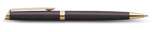 [TIM-2217942] Balpen Waterman Hémisphère Metalic medium punt zwart GT in giftbox