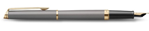 [TIM-2217943] Vulpen Waterman Hémisphère Metalic fijne punt grijs GT in giftbox