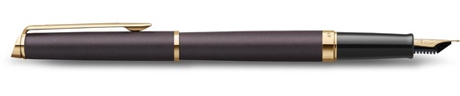 [TIM-2217940] Vulpen Waterman Hémisphère Metalic medium punt zwart GT in giftbox