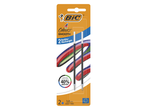 [TIM-524097] Balpenvulling BIC 4 Colours Smooth blauwe inkt medium punt (2)
