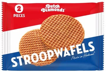 [TIM-305090] Stroopwafels Dutch Diamonds per 2 verpakt 2x40g