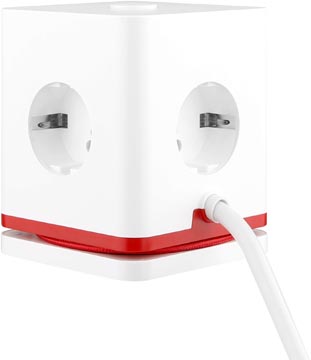 [TIM-K41214] Contactdoos IOIO SW1000 3 stopcontacten en 3 USB-poorten kubus wit