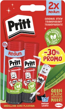 [TIM-3011940] Plakstift Pritt 22g voordeelverpakking -30% (2)