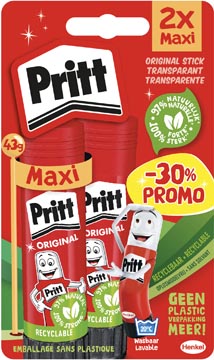 [TIM-3011972] Plakstift Pritt 43g voordeelverpakking -30% (2)