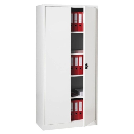 [MUB-M20030] Draaideurkast Luxe 194x92x42cm HxBxD 4 legborden wit