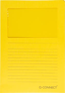 [TIM-KF19137] L-map Q-Connect met venster A4 120gr geel (100)