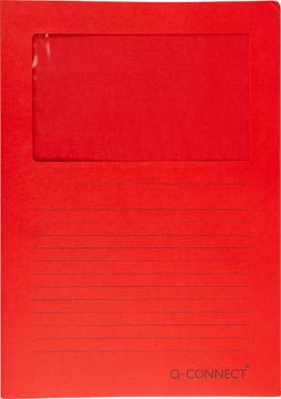 [TIM-KF19139] L-map Q-Connect met venster A4 120gr rood (100)