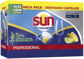 [TIM-1119462] Vaatwastabletten Sun Pro Formula Optimum all (208)