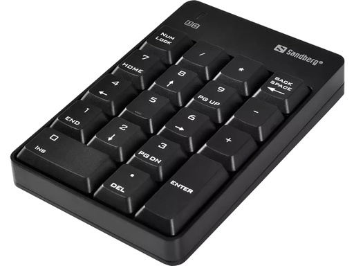 [ITA-630-05] Numeriek toetsenbord Sandberg 2 bluetooth draadloos zwart (630-05)