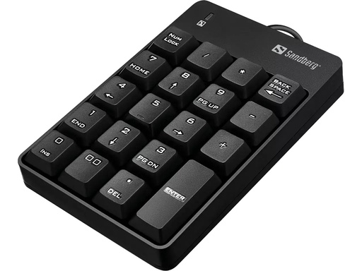 [ITA-630-07] Numeriek toetsenbord Sandberg USB met draad zwart (630-07)
