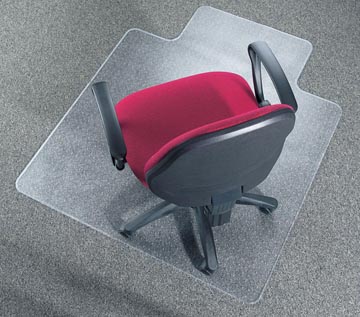 [TIM-KF02255] Vloermat bescherming Q-Connect PVC 90x120cm voor tapijt met uitsparing transparant