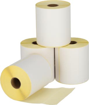 [TIM-215025] Thermisch etiket op rol 102x150mm kern 25mm 300 etik/rol wit