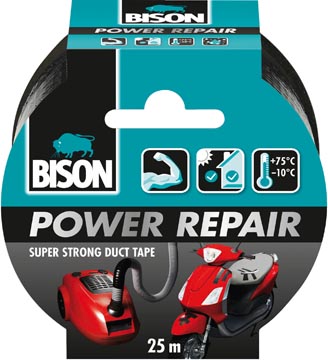 [TIM-6311863] Plakband Bison Power Repair 48mmx25m zwart