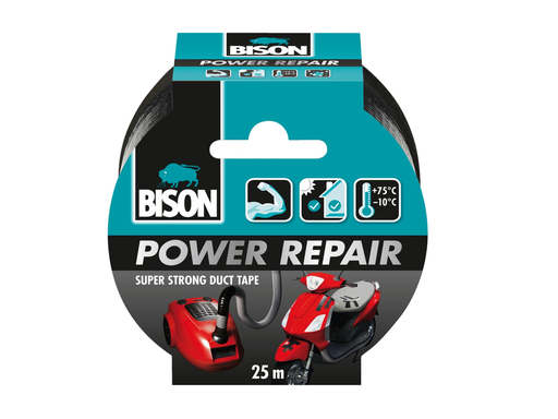 [TIM-6311863] Plakband Bison Power Repair 48mmx25m zwart