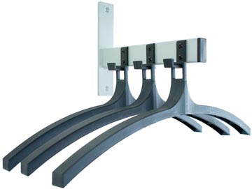 [TIM-VB00431] Wandgarderobe kapstok V-part 3 haken met 3 hangers