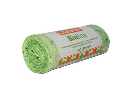 [OND-OVUILBIO05] Composteerbare vuilniszakken Deiss 43x50cm 20L 18µ groen (50)