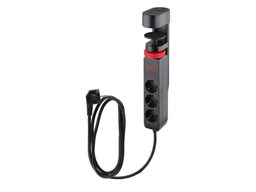 [TIM-K41211] Contactdoos IOIO SL3000 3 stopcontacten en 3 USB-poorten tafelklem zwart