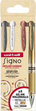 [TIM-UM1534G] Gelroller Uni-ball Signo Broad Creative brede punt 1mm zilver wit brons goud (4)