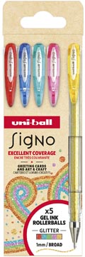 [TIM-UM1205] Gelroller Uni-ball Signo Glitter brede punt 1mm assorti (5)