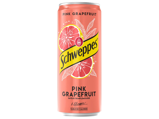 [TIM-52529] Frisdrank Schweppes Pink grapefruit sleek blik 33cl (24)