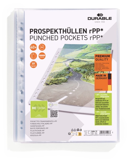 [DUR-268619] Showtas Durable Premium rPP A4 transparant (40)