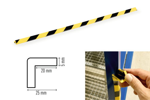 [DUR-1111130] Hoekbeschermingsprofiel Durable C20 magnetisch geel/zwart