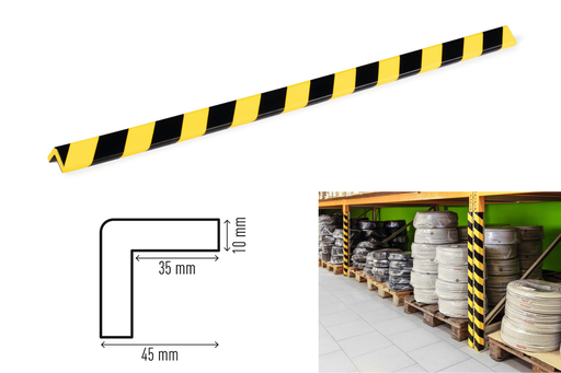 [DUR-1112130] Hoekbeschermingsprofiel Durable C35 magnetisch geel/zwart