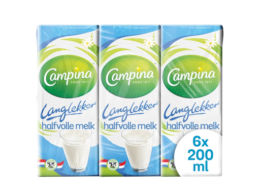 [TIM-105170] Halfvolle melk Campina 0,2L (6)