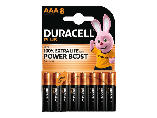 [TIM-4176768] Batterij Duracell Plus 100% AAA (8)