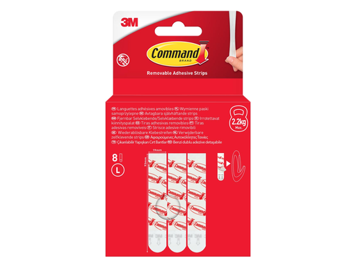 [TIM-170238] Kleefstrips Command large wit (8)