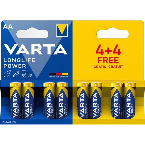 [KAN-490612448] Batterij Varta Longlife Power AA 4+4 gratis (8)