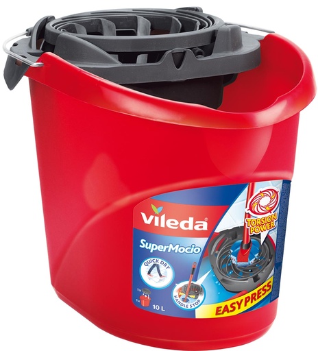 [TIM-15280] Emmer Vileda Super Mocio met pers rood/grijs