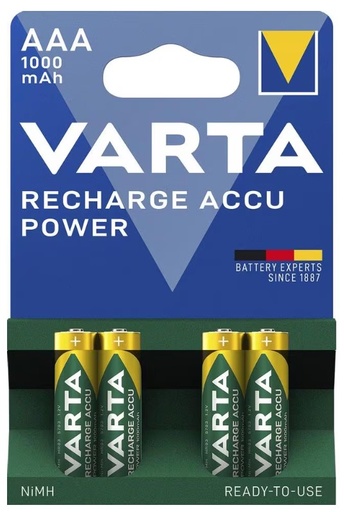 [KAN-5703301] Batterij oplaadbaar Varta Accu Power AAA 1000mAh (4) 