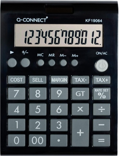 [TIM-KF19064] Bureaurekenmachine Q-Connect KF19064 12 cijfers zwart