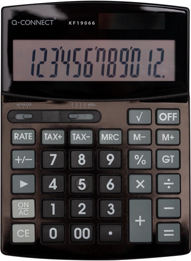 [TIM-KF19066] Bureaurekenmachine Q-Connect KF19066 12 cijfers zwart
