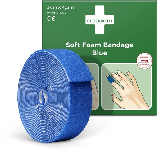 [TIM-33315] Schuimverband Cederroth 6cmx4,5m zelfklevend blauw