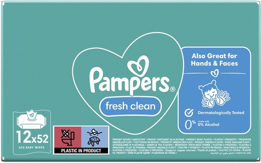 [TIM-1078441] Vochtige doekjes Pampers Fresh Clean 52vel (12)